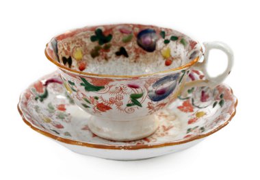 Vintage Tea Cup Isolated against a white clipart