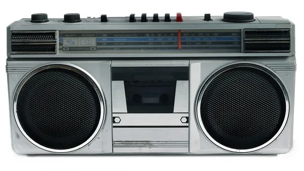 Osiemdziesiątych stylu przenośny magnetofon — Zdjęcie stockowe