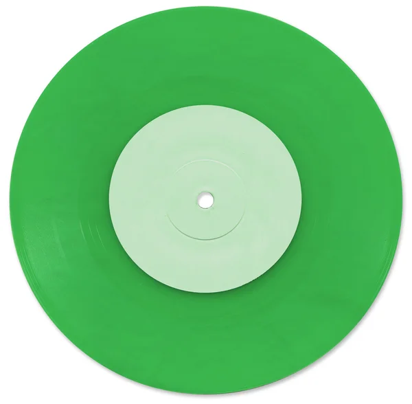 Grön 7 tum vinylsingel — Stockfoto