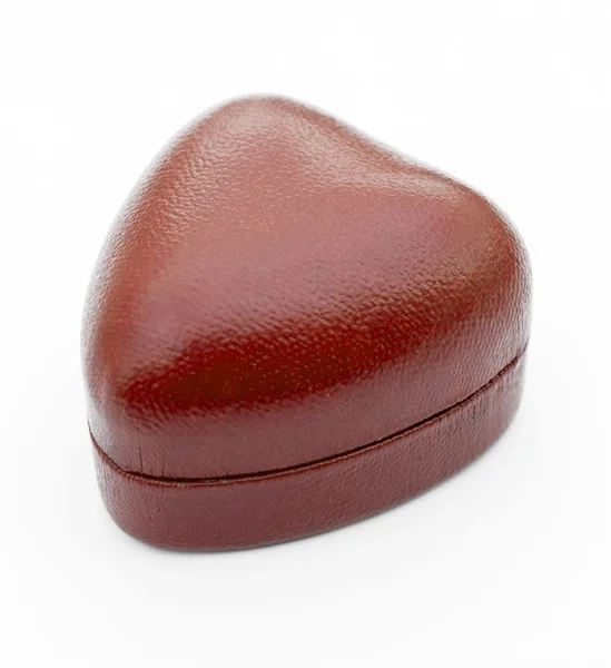 Open heart shaped jewelry box — Stock Photo, Image