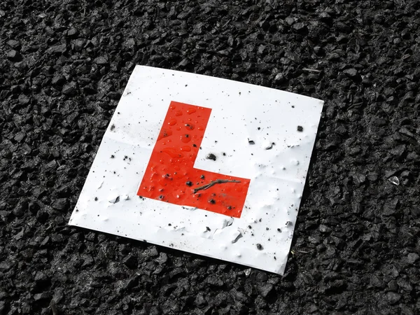 Learner drivers plate — Stock Photo, Image
