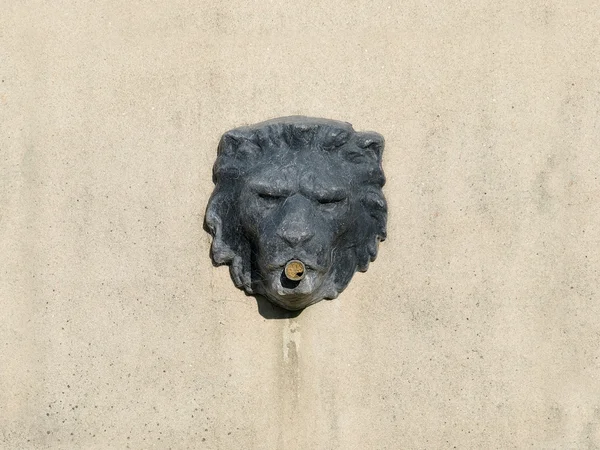 Traditional Lions head garden ornament — Stock Photo, Image