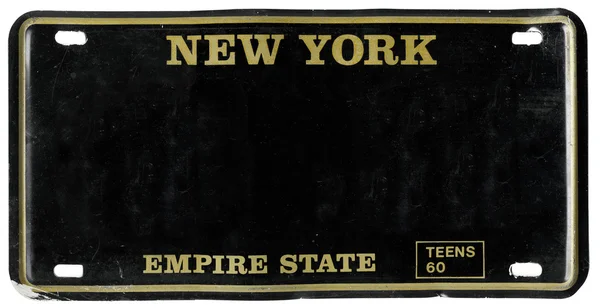 Старий стиль Нью-Йорк номерний знак — стокове фото