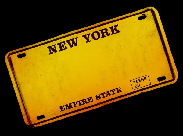 Старий стиль Нью-Йорк номерний знак — стокове фото