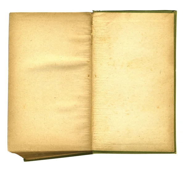 Oude open boek met ruwe papier — Stockfoto