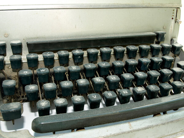 Vintage old type writer keys