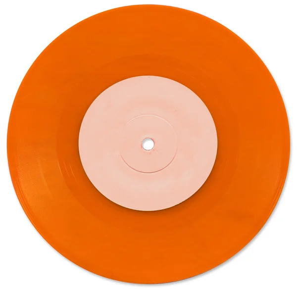 Orange 7 inch Vinyl Single — Stock Photo, Image