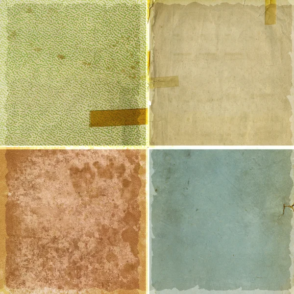 Samling av grunge papper texturer — Stockfoto