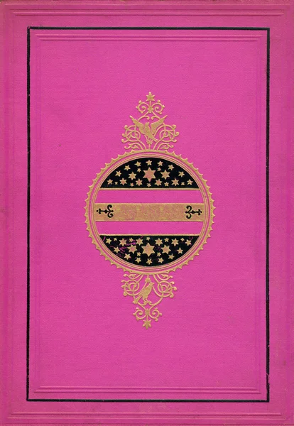 Ljust rosa och guld dekorativ ram — ストック写真