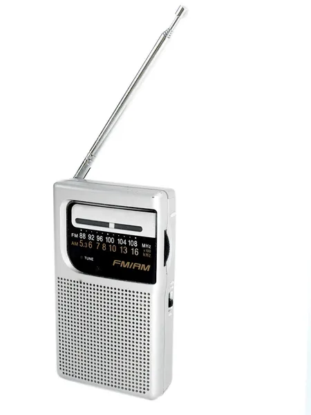 Oude ouderwetse zak radio — Stockfoto