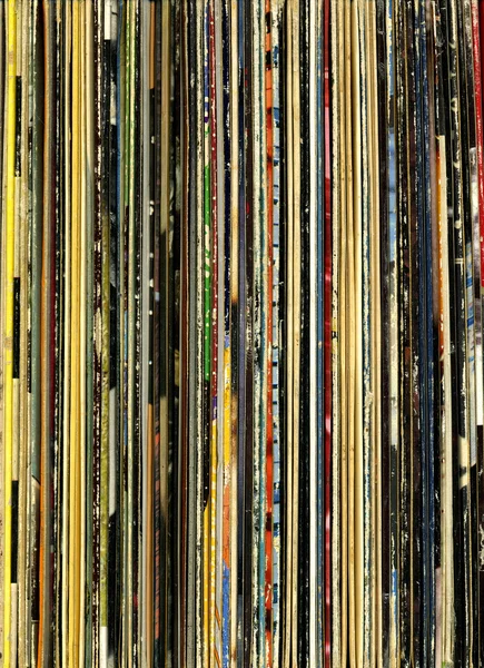 Old record collection background — Stock Photo, Image