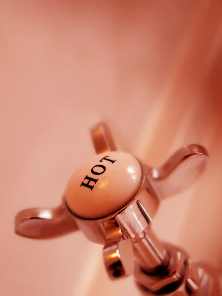 Roșu stil vintage fierbinte robinet imagine abstractă — Fotografie, imagine de stoc