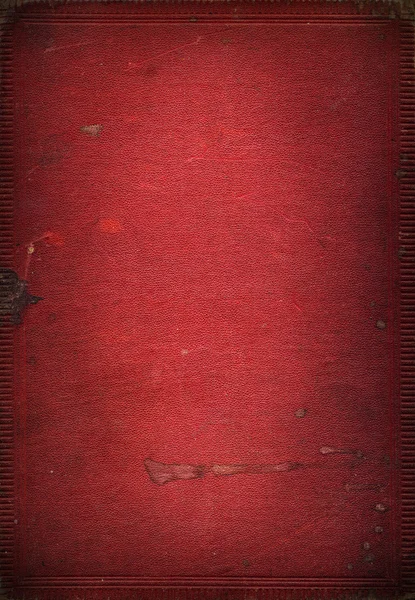 Textura del libro de cuero rojo viejo — Foto de Stock