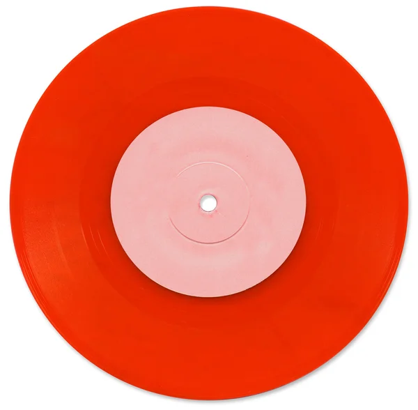 Red 7 inch Vinyl Single — Stock Photo, Image