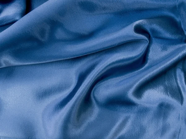 Tissu satin bleu naturel — Photo