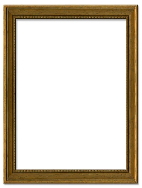 Simple brown empty picture frame border — Stock Photo, Image