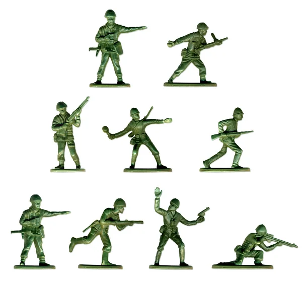 Коллекция традиционных игрушечных солдат — стоковое фото