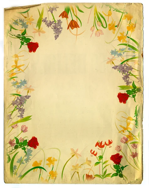 Vintage stylu květinové pozadí návrhu — Stock fotografie