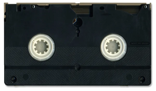 Old video cassette tape back including c — Stock Photo, Image