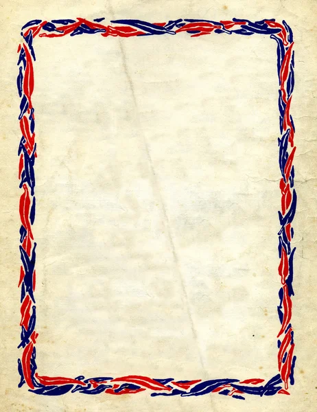 Grova gamla papper med dekorativ design — Φωτογραφία Αρχείου