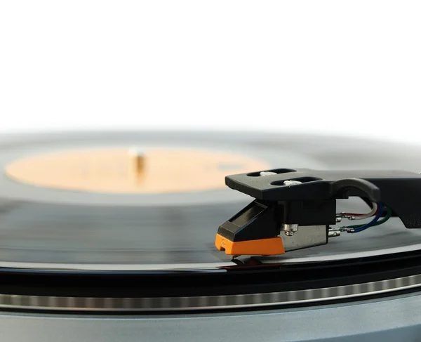 Vinyl record player stylus close up deta — Stock Photo, Image