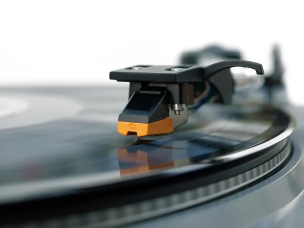 Vinyl lemezjátszó stylus közelről deta — Stock Fotó