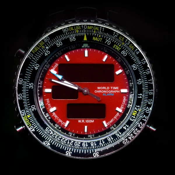 Orologio quadranti con cronografo — Foto Stock