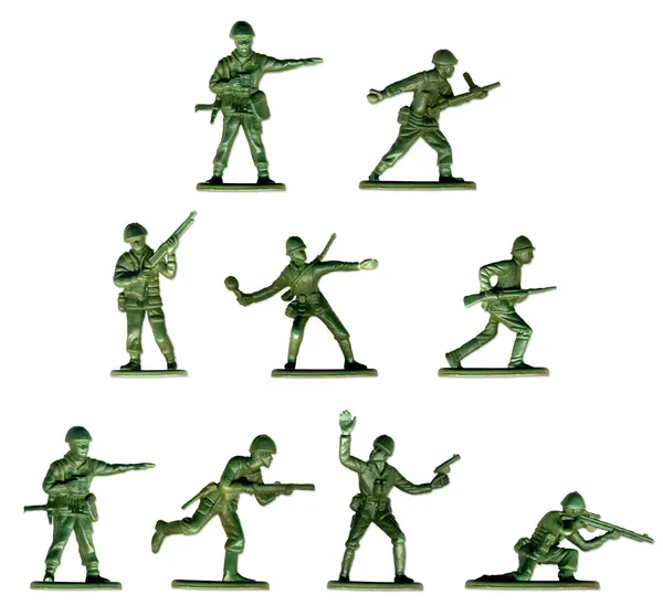 Coleção de soldados de brinquedo tradicionais — Fotografia de Stock
