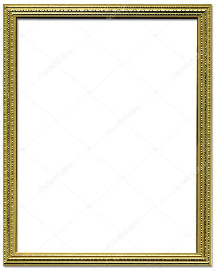 Decorative gold empty picture frame
