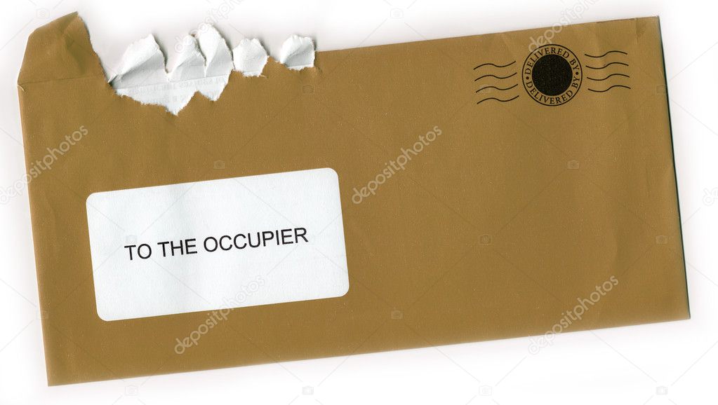 Torn Open Envelope With Post Stamp