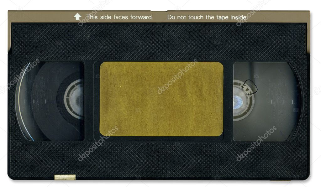 Old video cassette tape front including