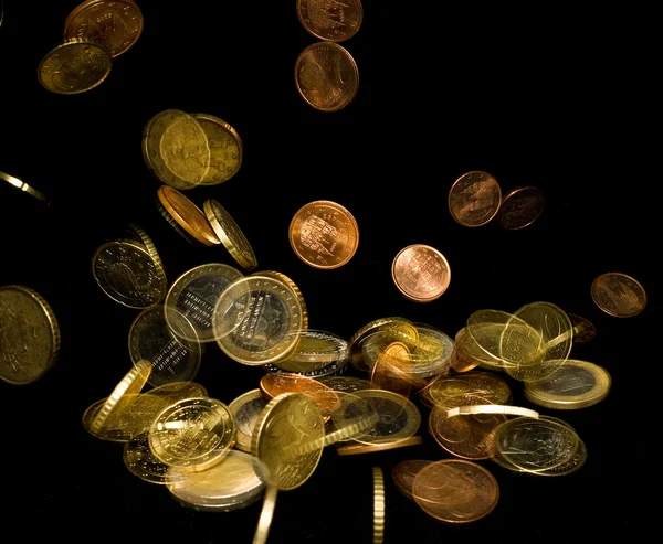 Falling currency of euro — Stock Photo, Image