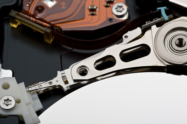 Hard disk drive closeup