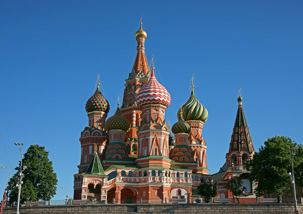 Vasily's temple Blessed, is photographed in Moscow