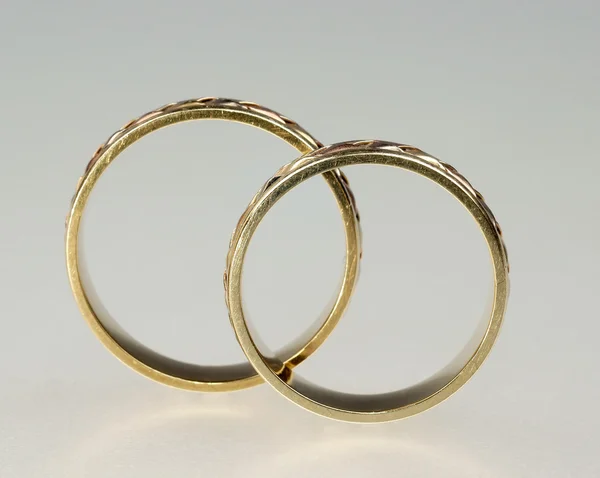 Arany jegygyűrűk — Stock Fotó