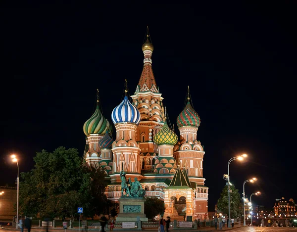 Boa noite, igreja de Vasily Blazhennogo — Fotografia de Stock