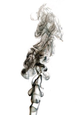 Curves from a smoke. A smoke photo. clipart