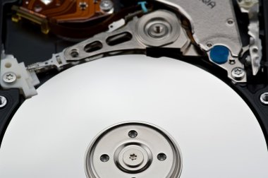 Hard disk drive closeup clipart
