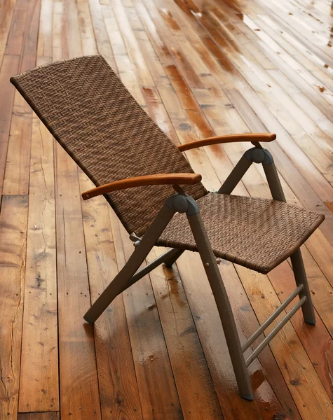 stock image Chair in hotel after a rain