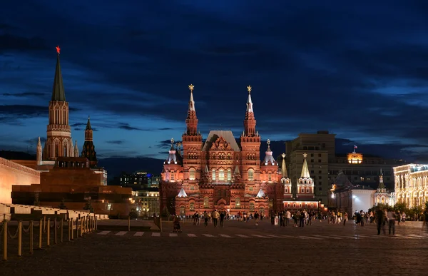 Nacht Moskou, Rode plein. — Stockfoto