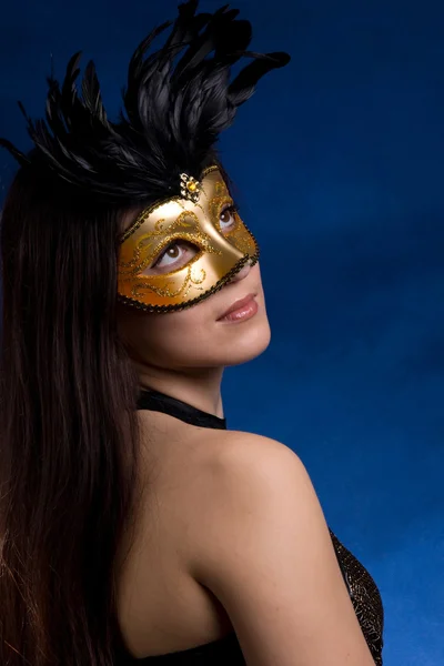 The girl in a mask — Stock Photo, Image