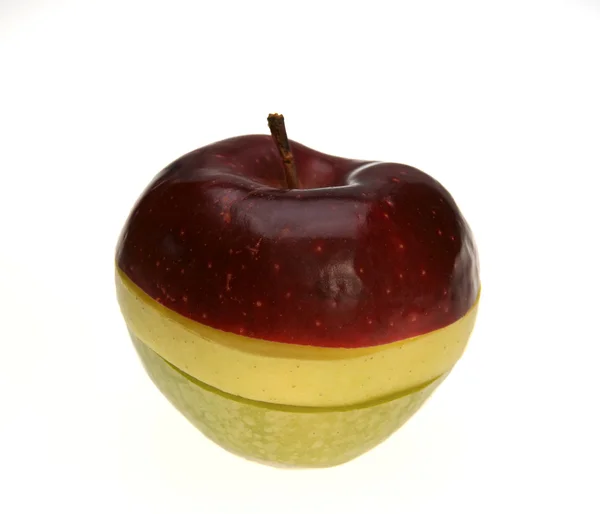 Трехцветное яблоко — стоковое фото