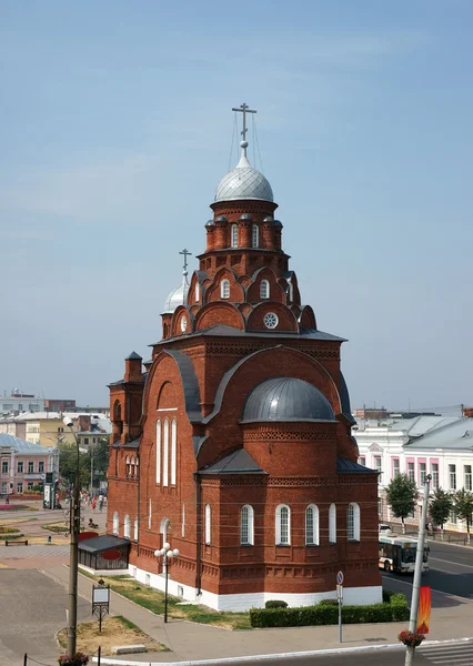 Tempel in een stad vladimir, Rusland. — Stockfoto