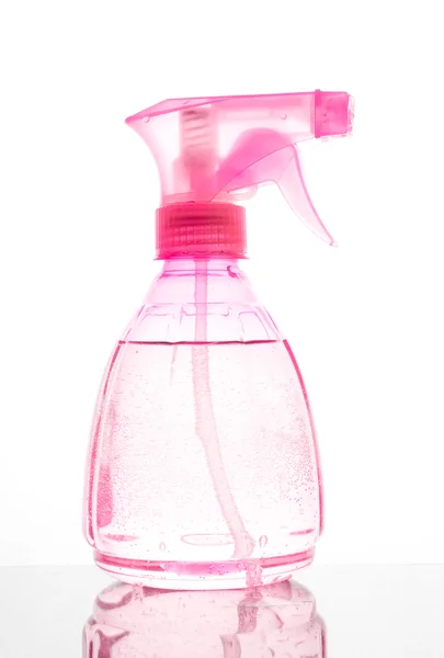 Polverizzatore rosa con acqua Foto Stock