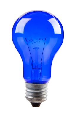 Blue light bulb clipart