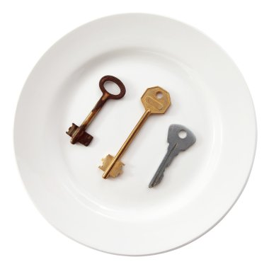 Choice a key for your door. clipart