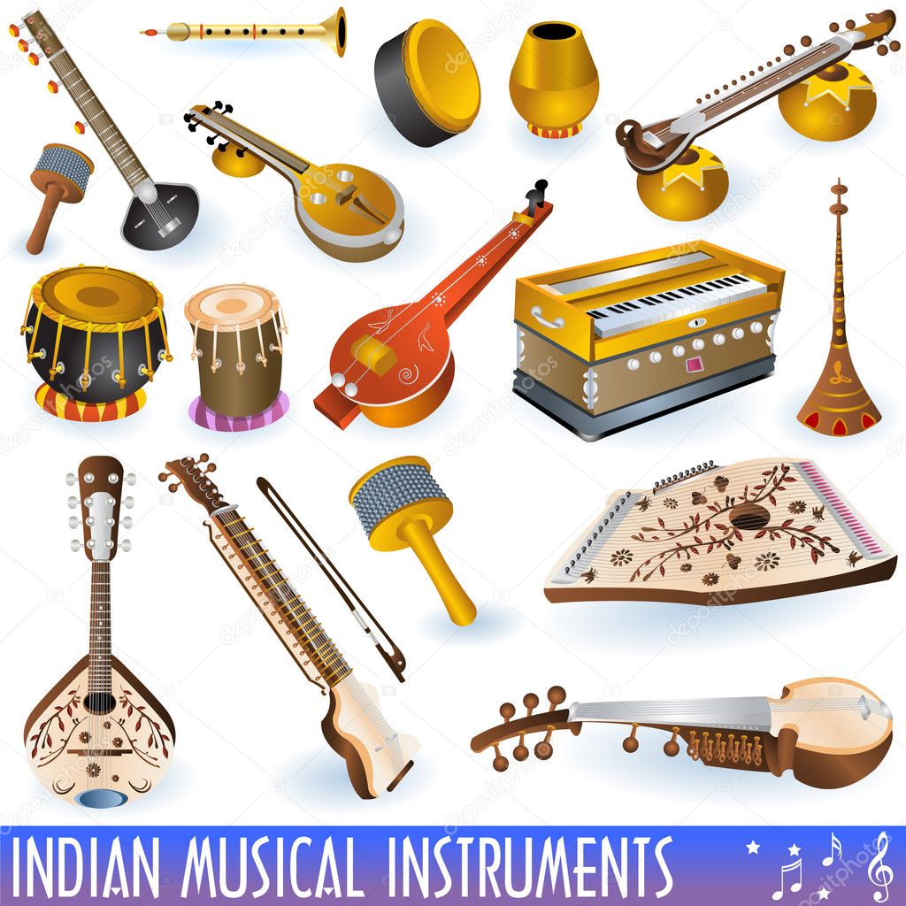 Depositphotos 2731766 Stock Illustration Indian Music Instruments 