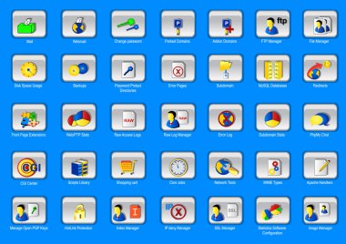 Web paneli Icons set