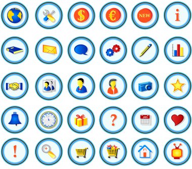 Color Portfolio Icons clipart