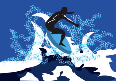 On the wave clipart